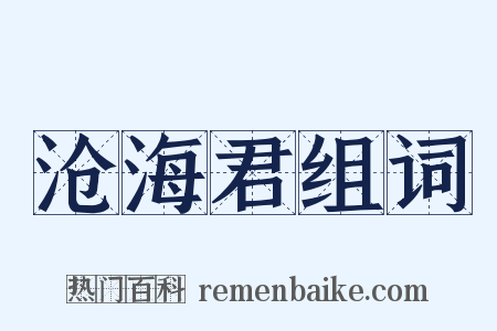 沧海君组词是什么意思的图片